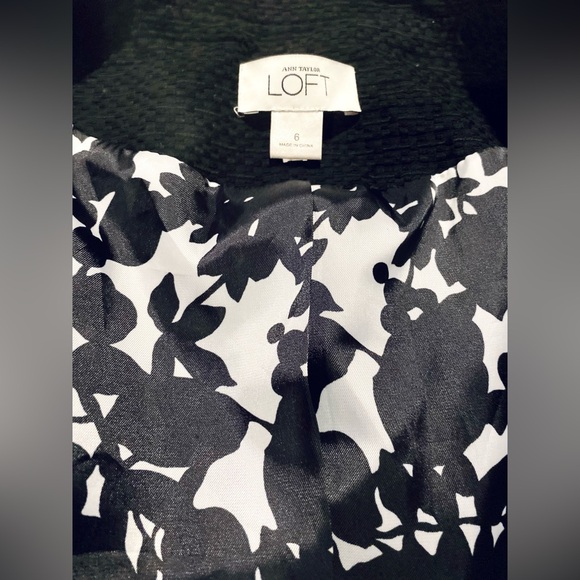 Ann Taylor Loft Trench Coat Lightweight Jacket Black And White 6 - Picture 9 of 9